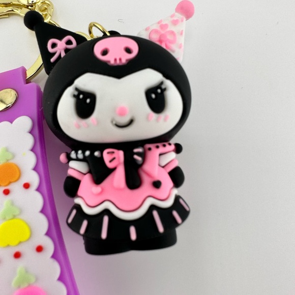 Kuromi Fancy Dress Keychain - New with strap - Picture 3 of 5